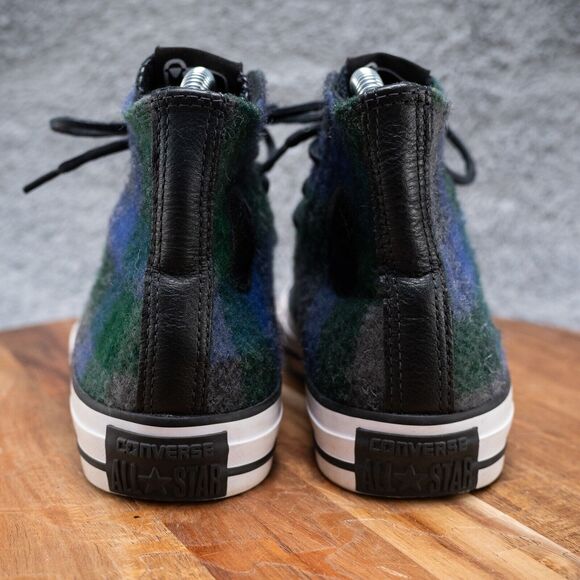 Converse x Woolrich Chuck Taylor All Star Plaid Blue Green 153835C Women's Sz 5 - Picture 4 of 9